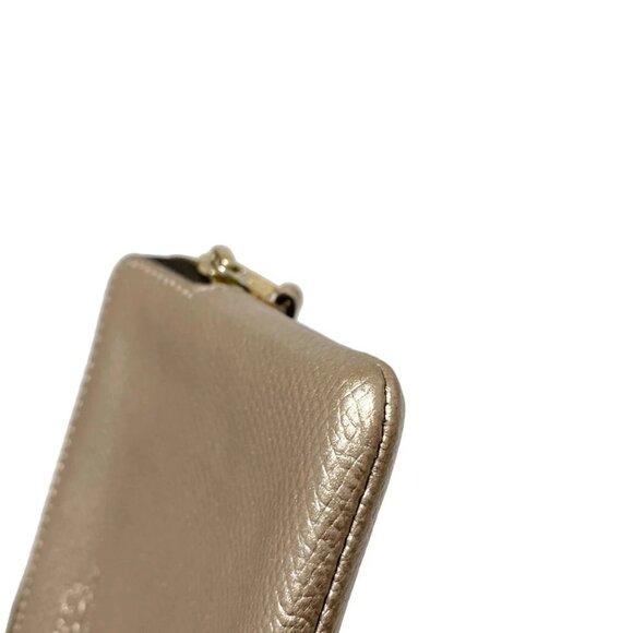 Auth COACH - F54626 Rose Gold Leather Pouch - Picture 3 of 7